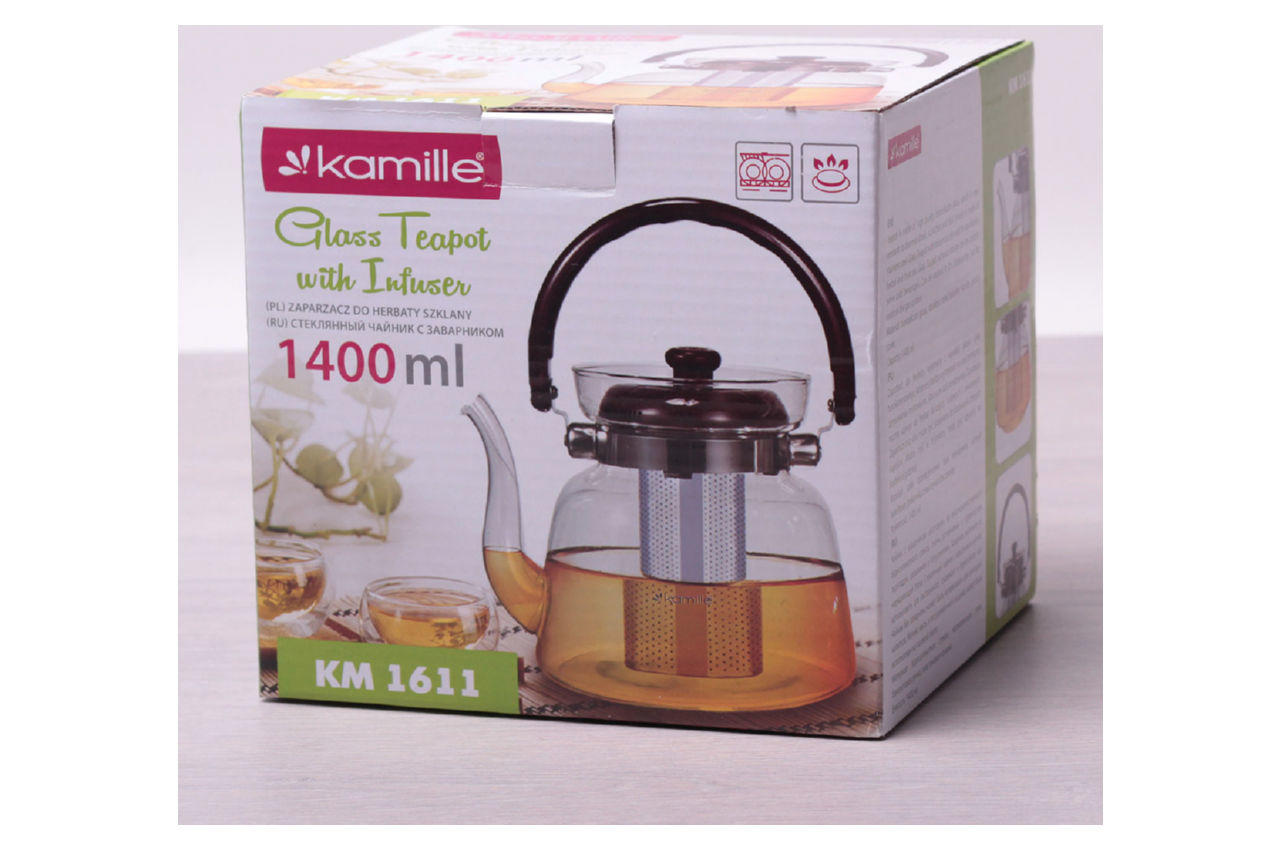 Чайник заварочный Kamille - 1400 мл огнеупорный 1