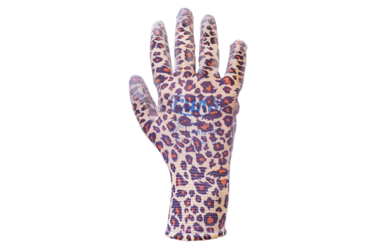 Перчатки Сила - с латексным покрытием 8 леопард 1