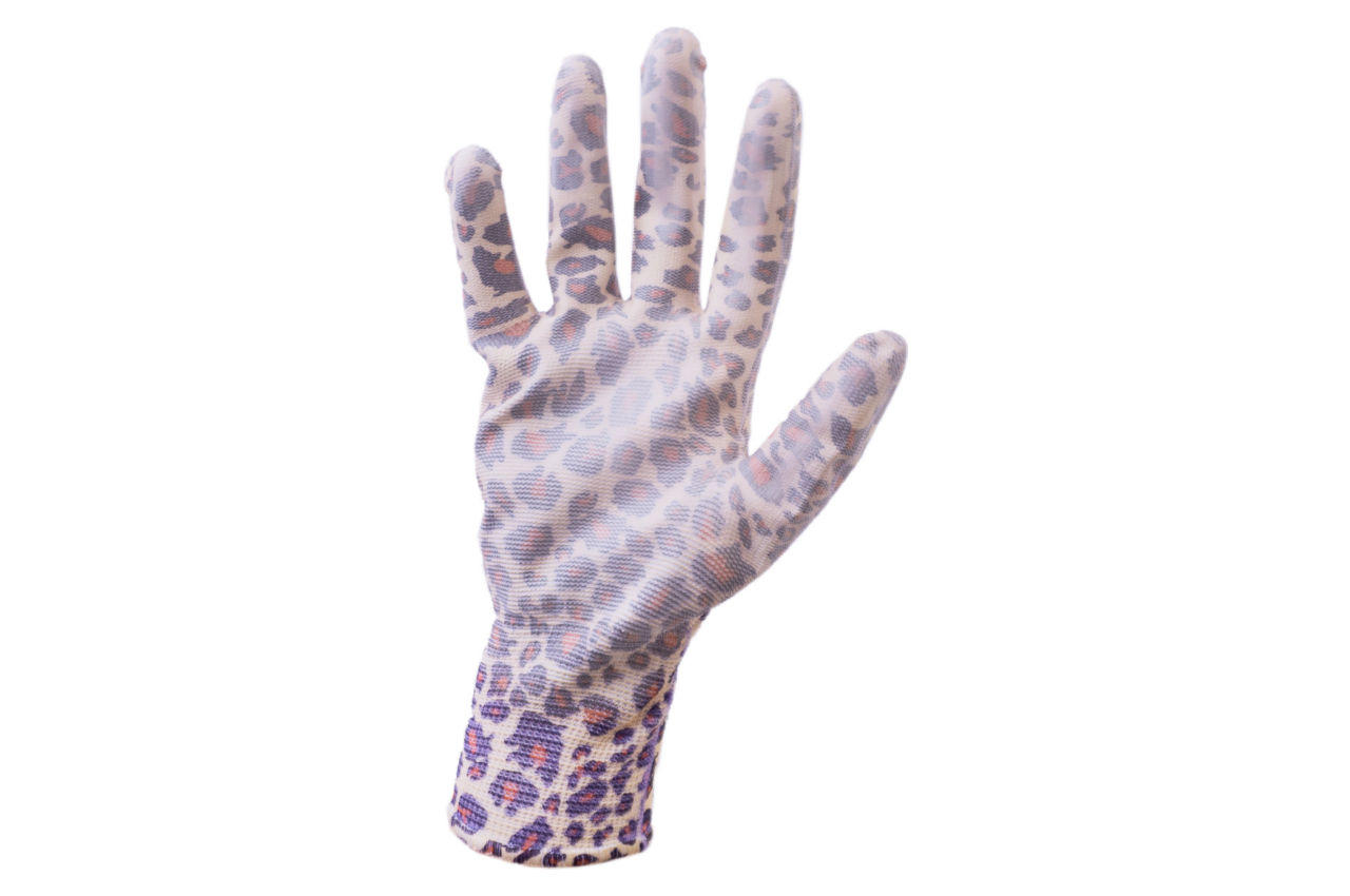 Перчатки Сила - с латексным покрытием 8 леопард 2
