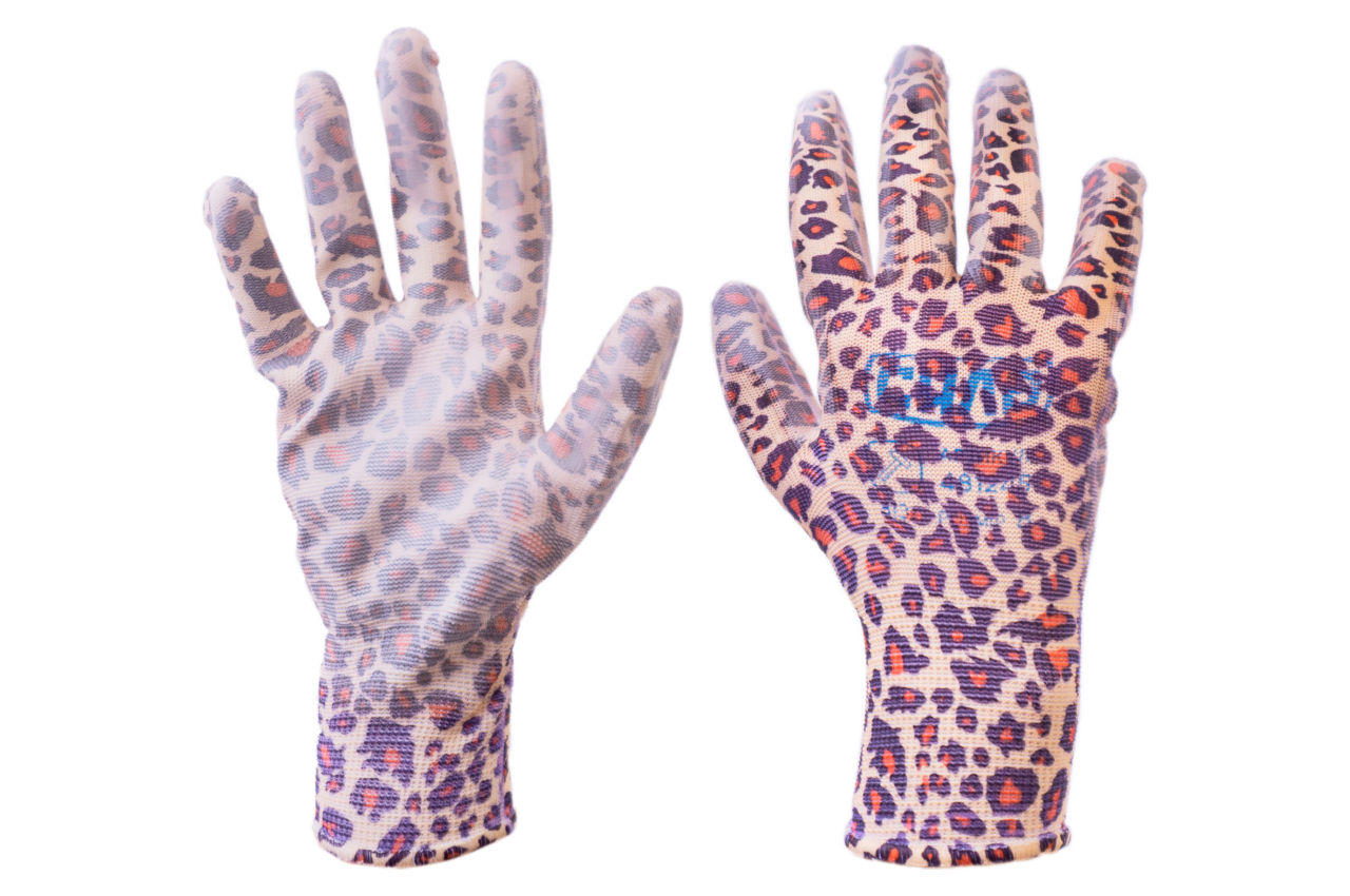 Перчатки Сила - с латексным покрытием 8 леопард 3