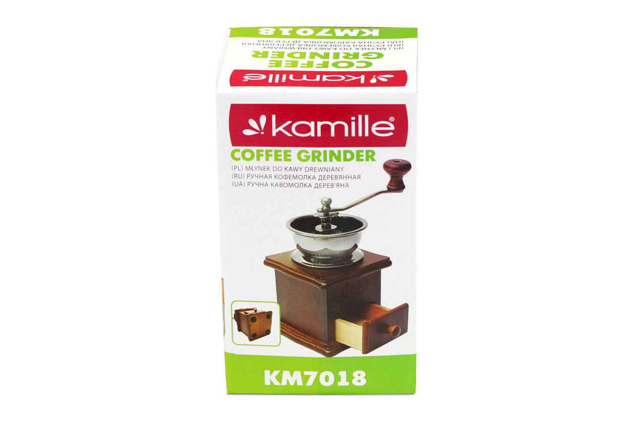 Кофемолка ручная Kamille - 205 мм деревянная 2