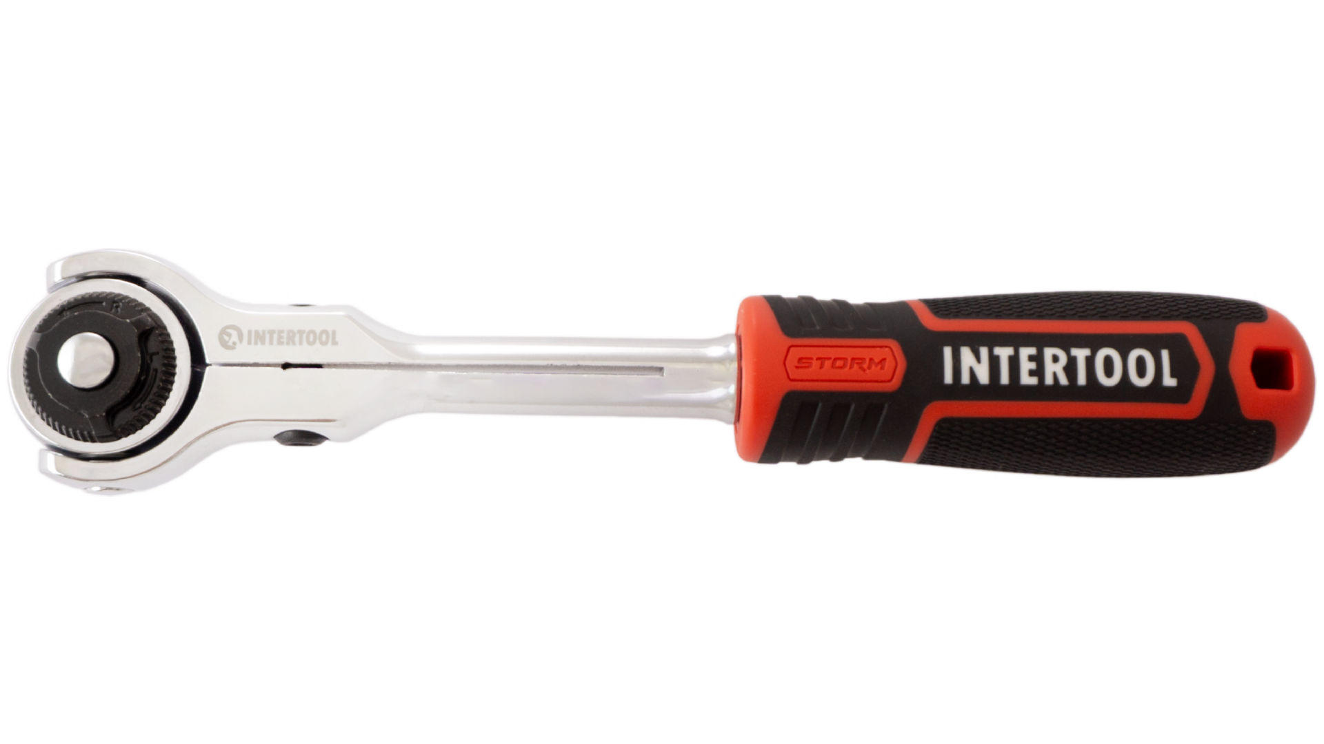 Ключ трещоточный (рукоятка с храповым механизмом) Intertool - 1/2 x 72T поворотный Storm 7