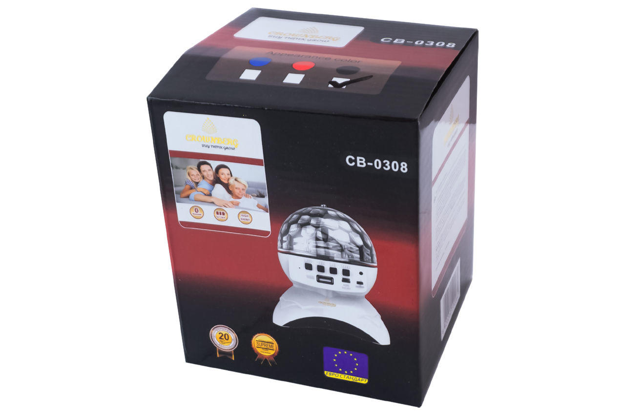 Диско шар Crownberg - Bluetooth x USB аккумуляторный 6