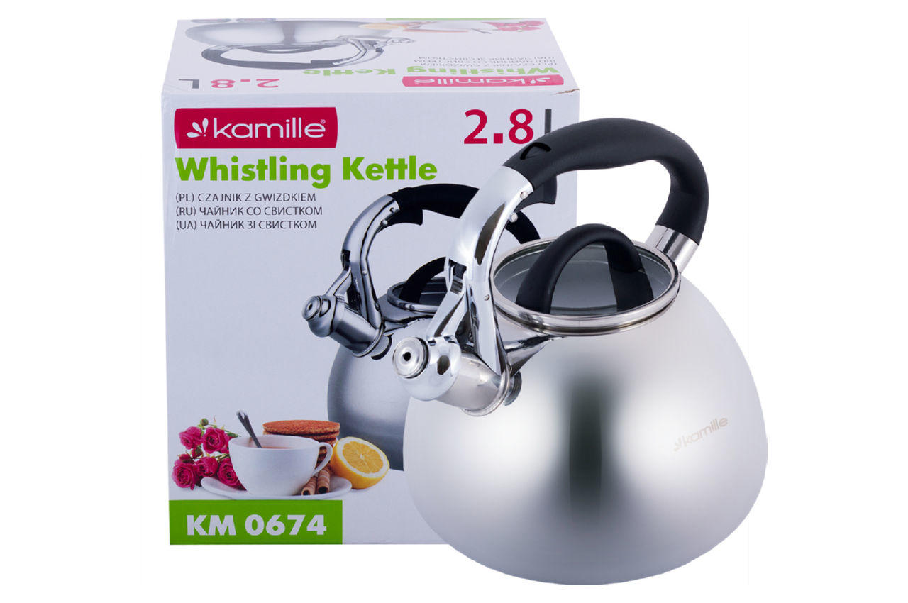 Чайник нержавеющий Kamille - 2,8 л 0674 7