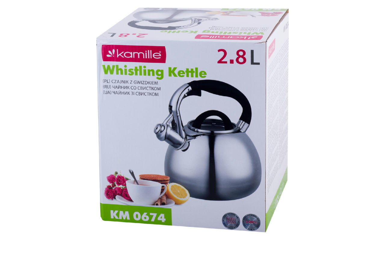 Чайник нержавеющий Kamille - 2,8 л 0674 8