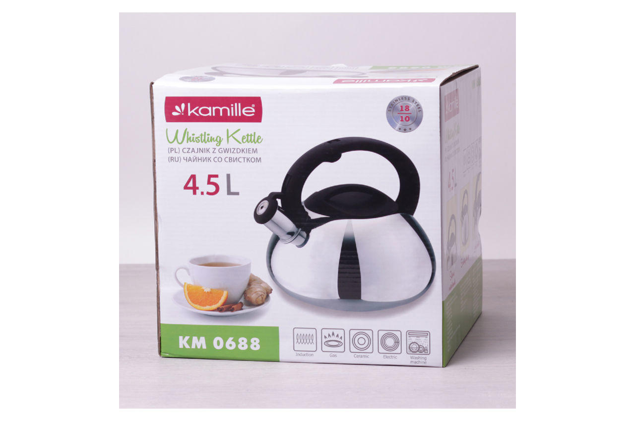 Чайник нержавеющий Kamille - 4,5 л 2