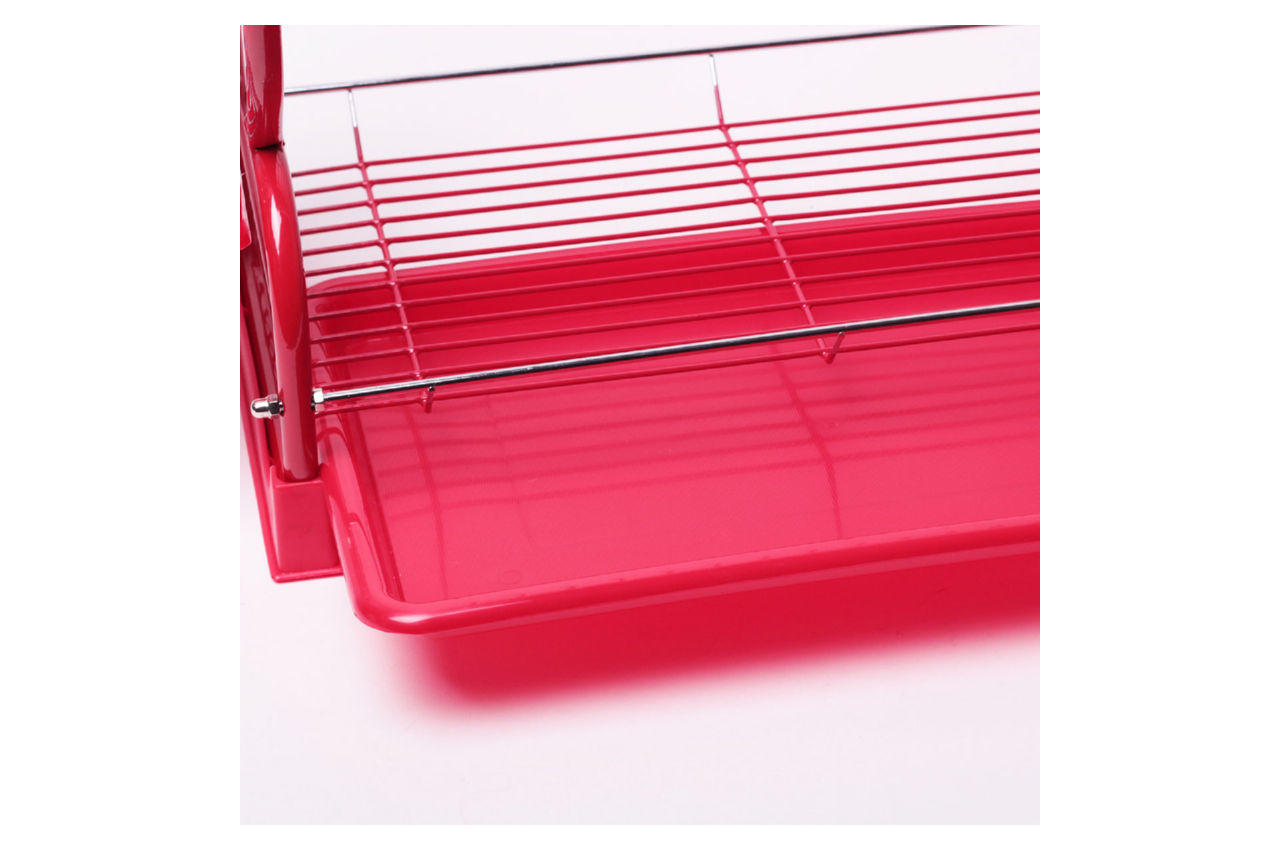 Сушилка для посуды Kamille - 550 x 245 x 380 мм красная 4