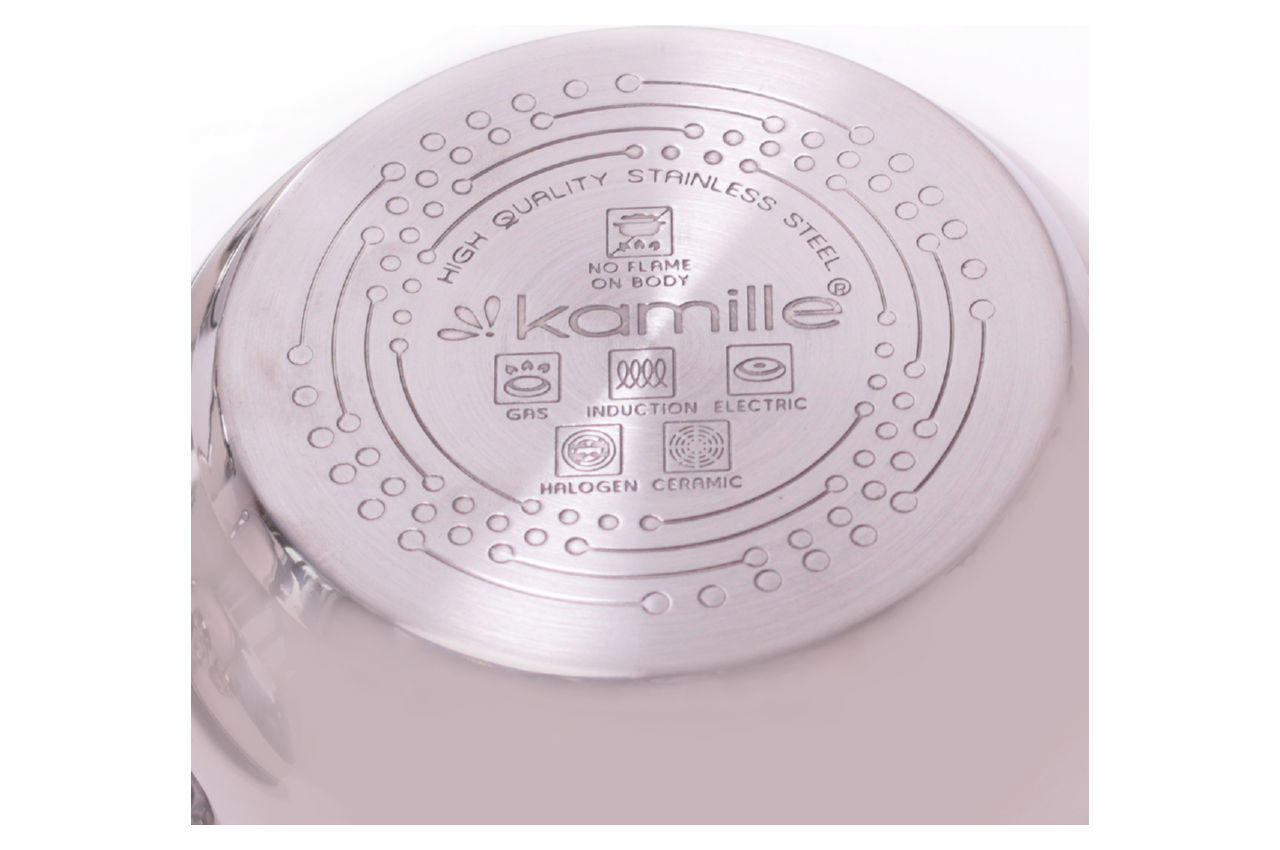 Набор посуды нержавеющий Kamille - 2,1 x 2,9 x 4,1 x 6,7 л (4 шт.) 5