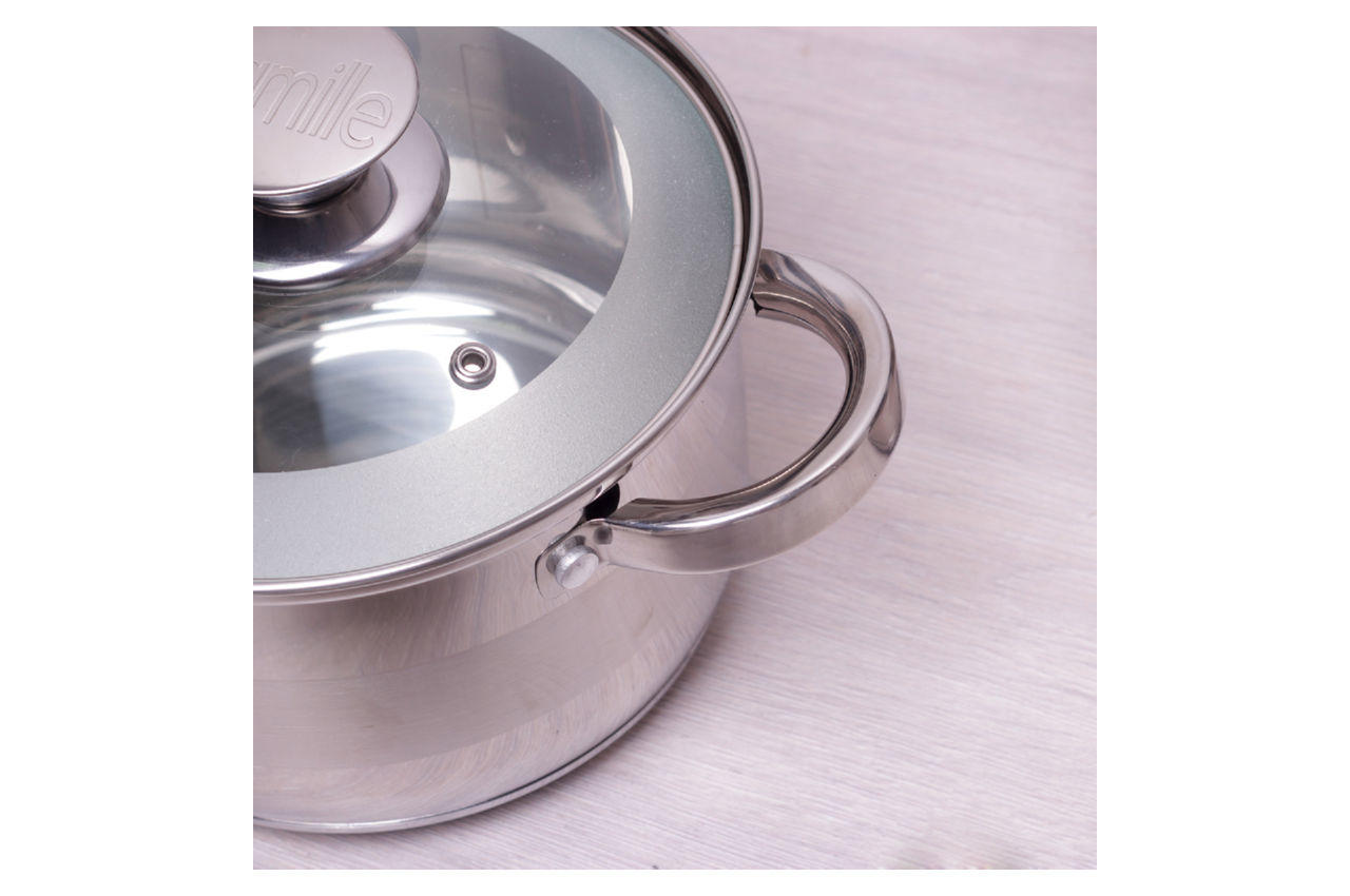 Набор посуды нержавеющий Kamille - 2,9 x 3,9 x 6,5 x 2,1 л + 240 мм (5 шт.) 6