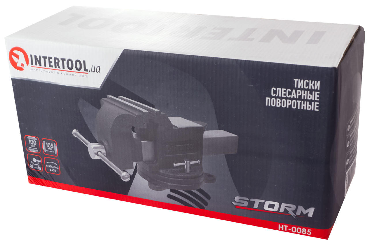 Тиски поворотные Intertool - 100 мм Storm 4