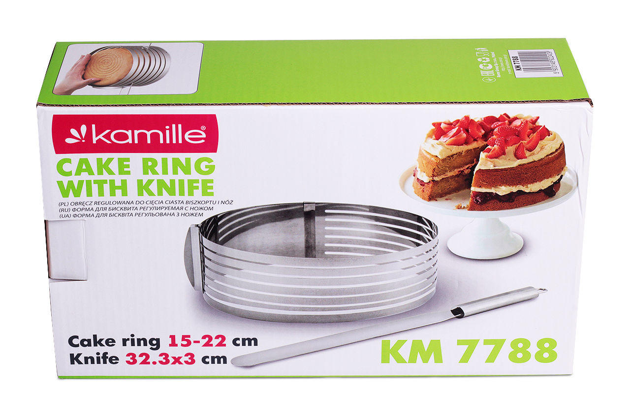 Форма для бисквита Kamille - 150-220 мм с ножом 2