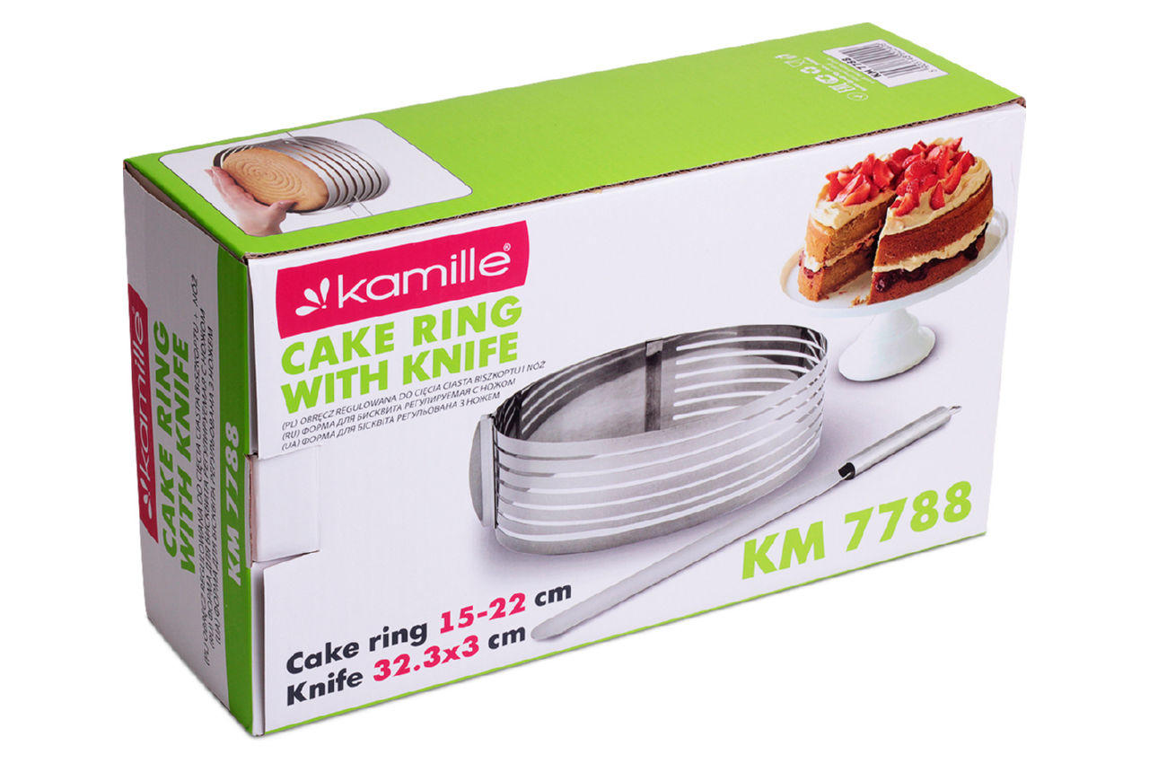 Форма для бисквита Kamille - 150-220 мм с ножом 3