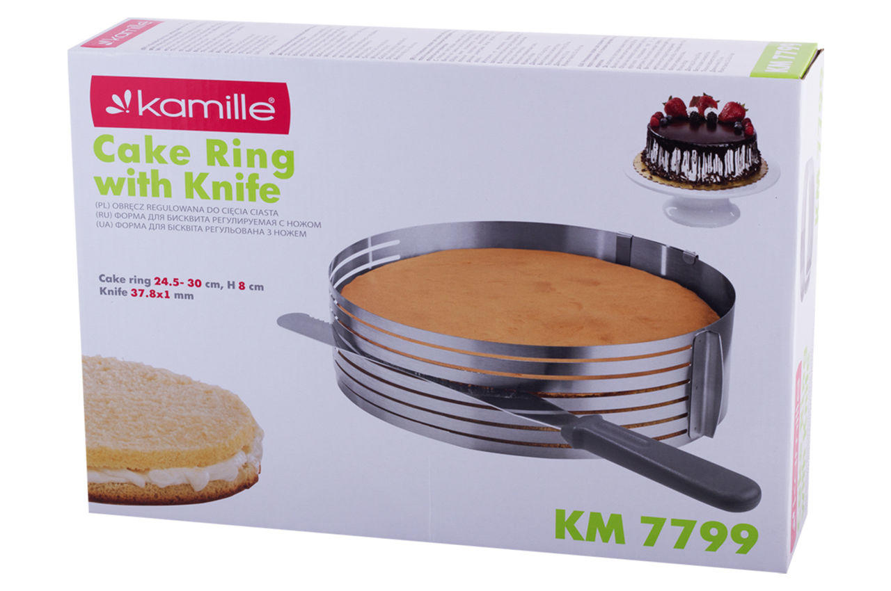 Форма для бисквита Kamille - 245-330 мм с ножом 5