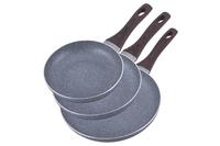 Набор посуды антипригарный Kamille - 200 x 240 x 280 мм Grey Marble (3 шт.)