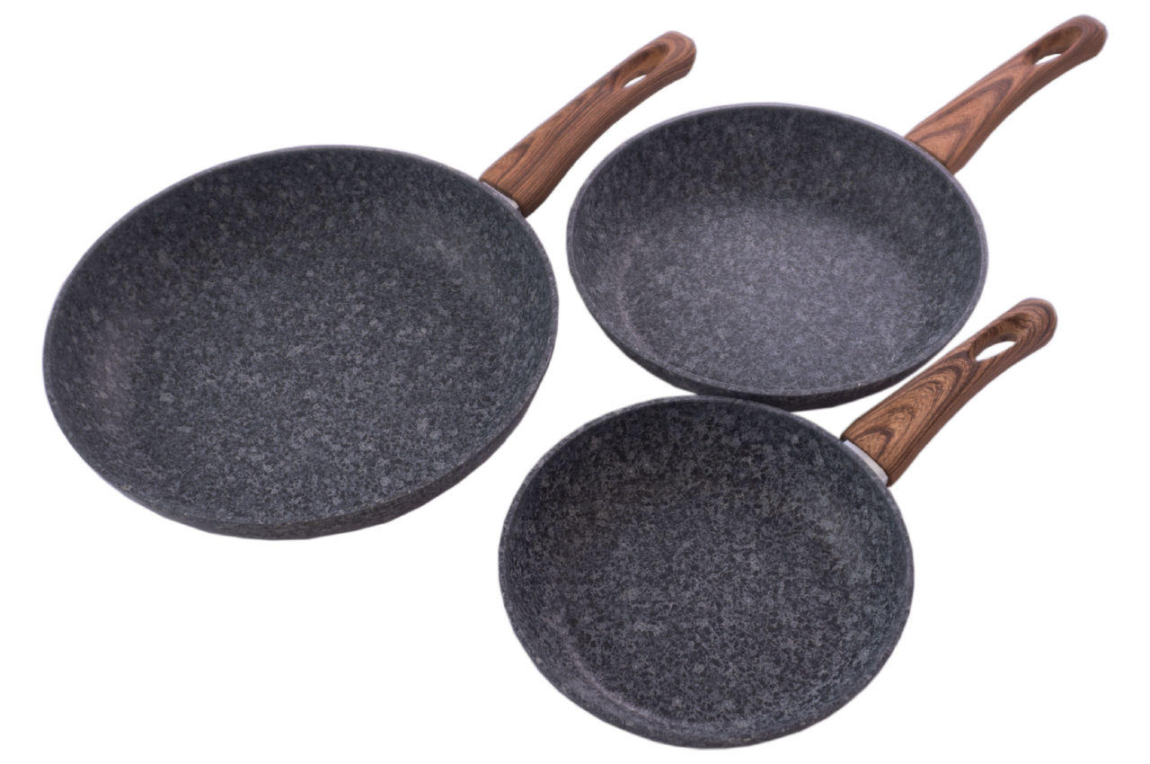 Набор посуды антипригарный Kamille - 200 x 240 x 280 мм Granite (3 шт.) 1