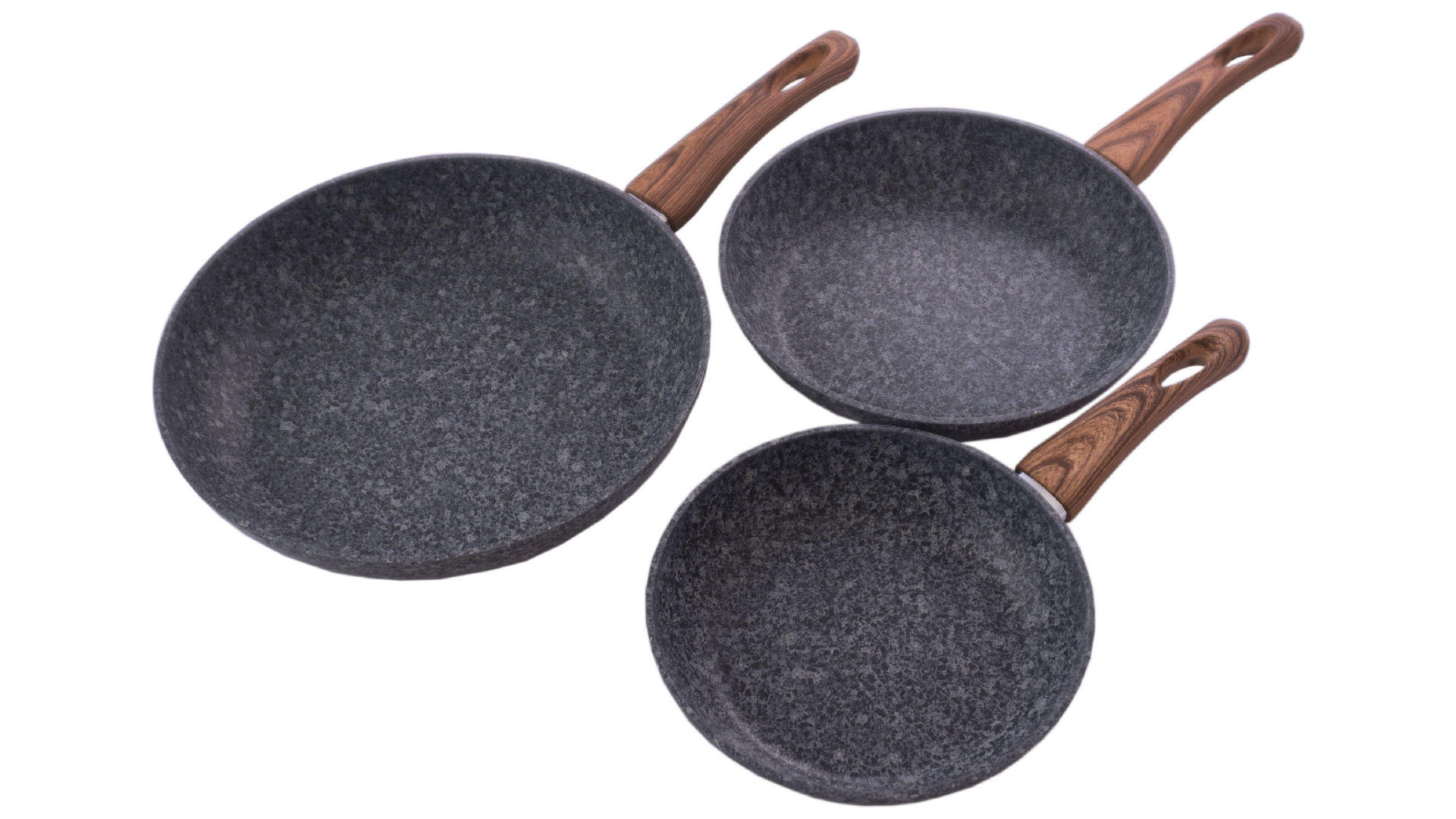 Набор посуды антипригарный Kamille - 200 x 240 x 280 мм Granite (3 шт.) 5