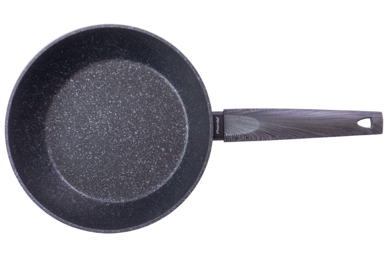 Сковорода антипригарная Kamille - 240 мм Black Marble глубокая 1