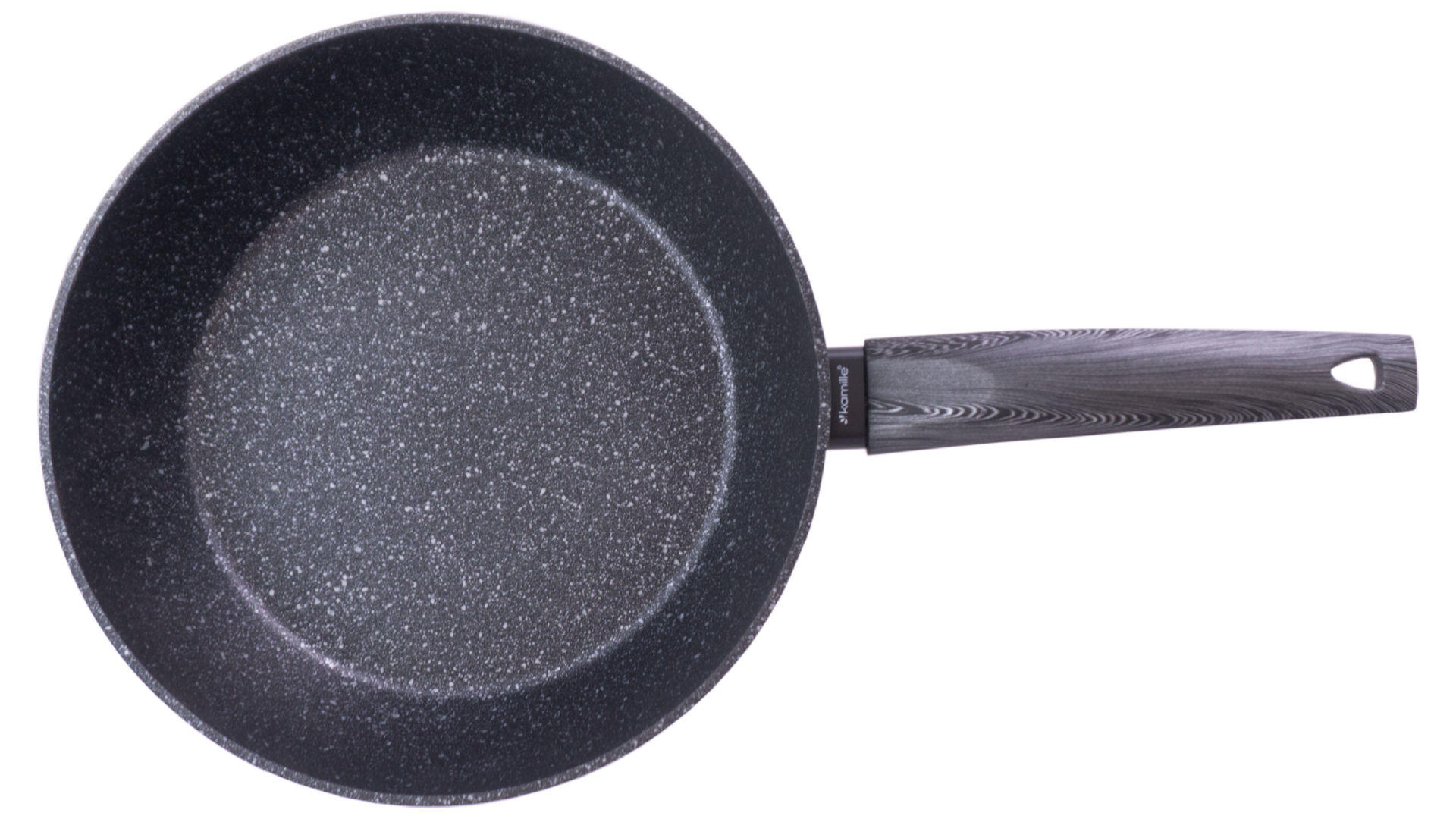 Сковорода антипригарная Kamille - 260 мм Black Marble глубокая 5