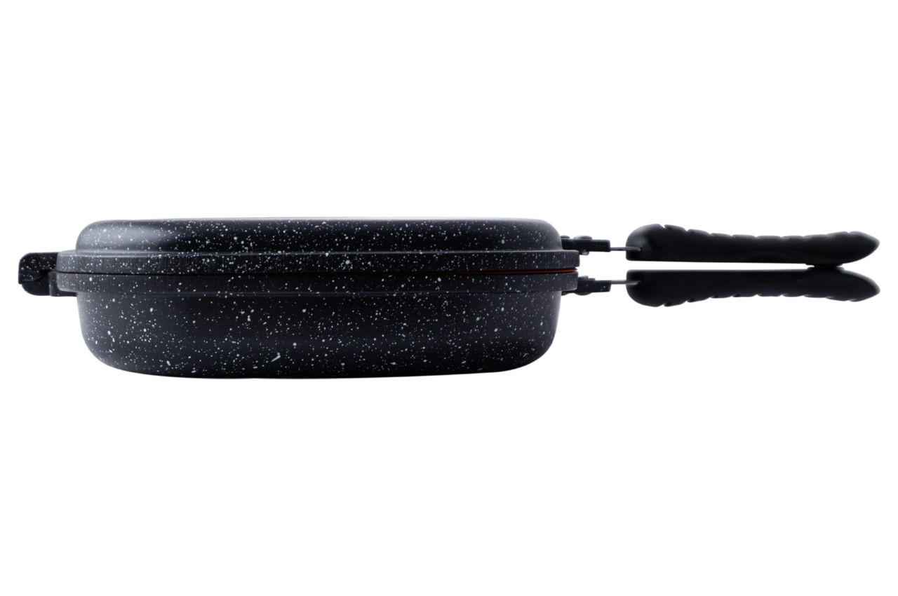 Сковорода-гриль антипригарная Kamille - 320 x 240 мм Black Marble 3