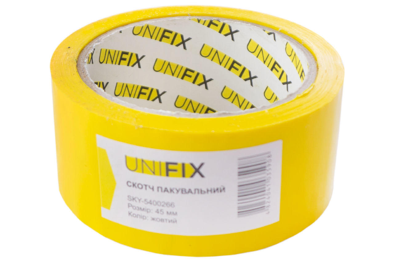 Скотч Unifix - 45 мм x 80 м x 40 мкм желтый 1