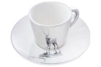 Чашка с блюдцем керамическая Elite - 60 мл олень