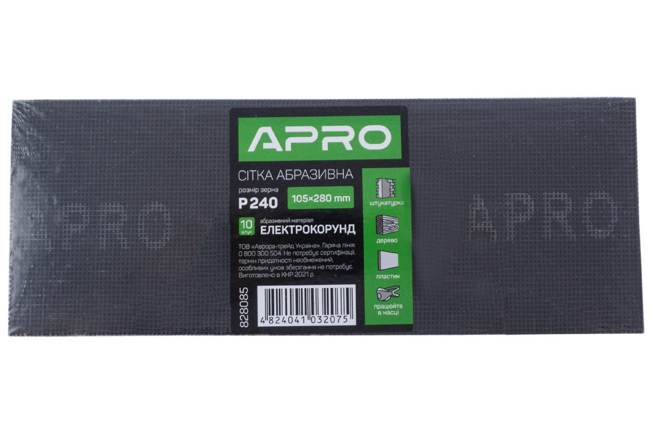 Сетка абразивная Apro - 105 x 280 мм x Р240 (10 шт.) 3