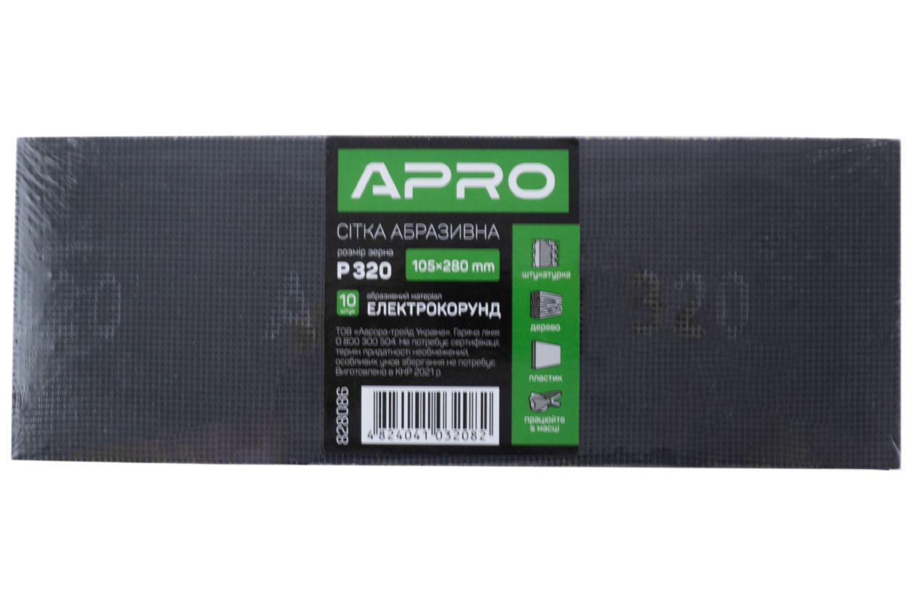 Сетка абразивная Apro - 105 x 280 мм x Р320 (10 шт.) 3