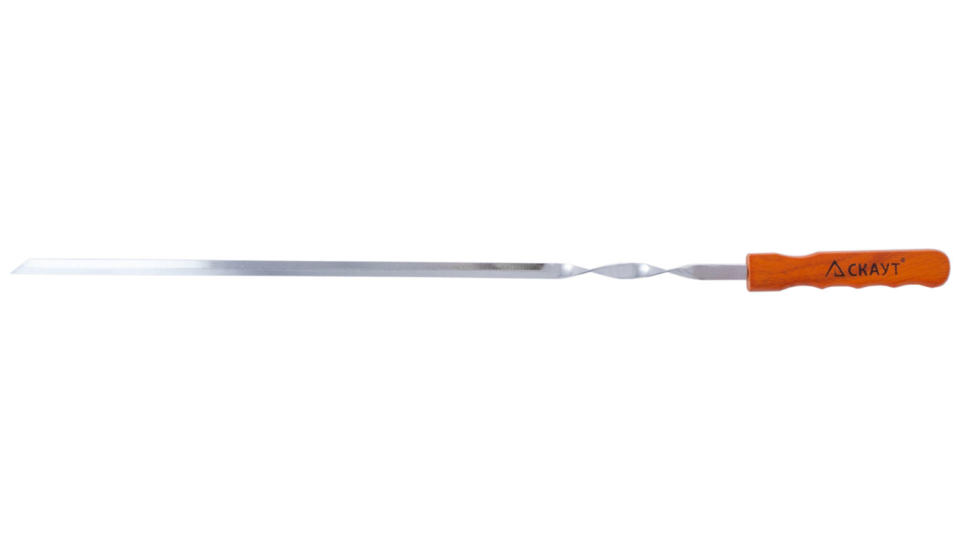 Шампур Скаут - 600 x 10 мм плоский деревянная ручка 3
