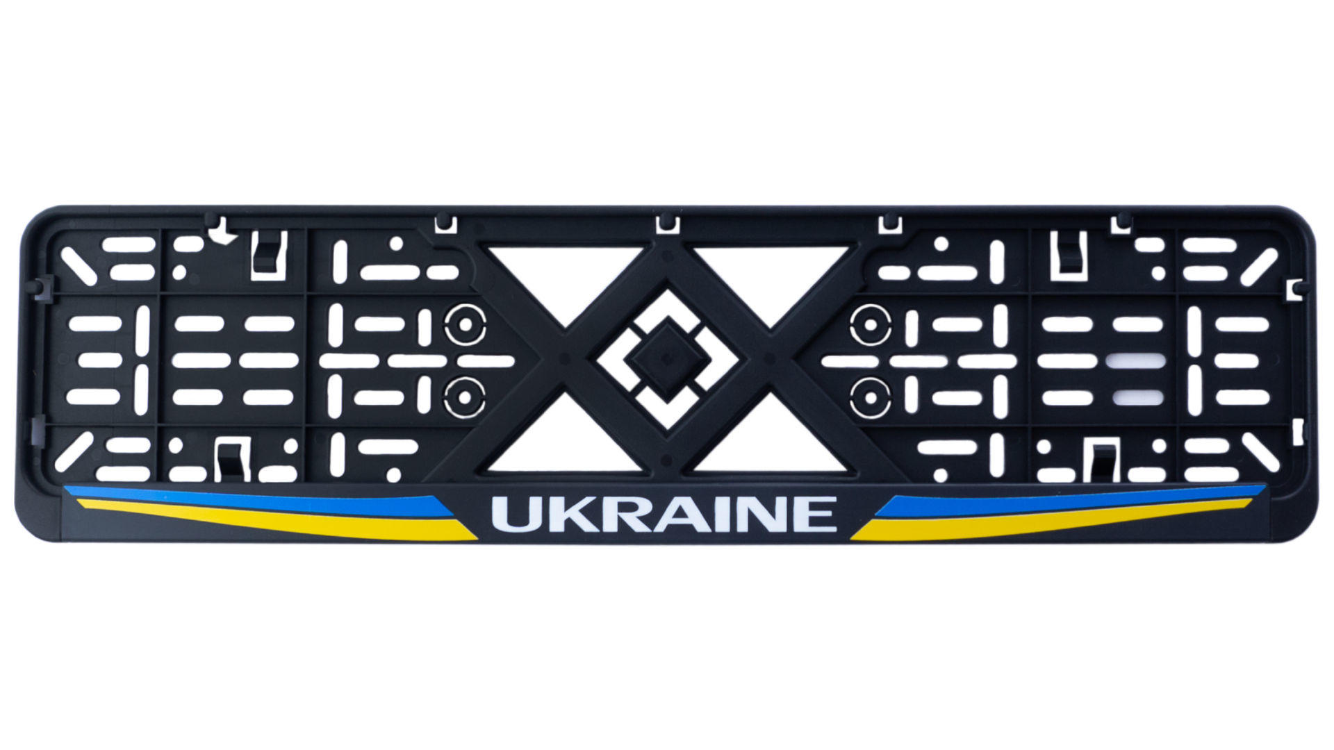 Рамка номерного знака 12Atelie - пластиковая черная Ukraine 4