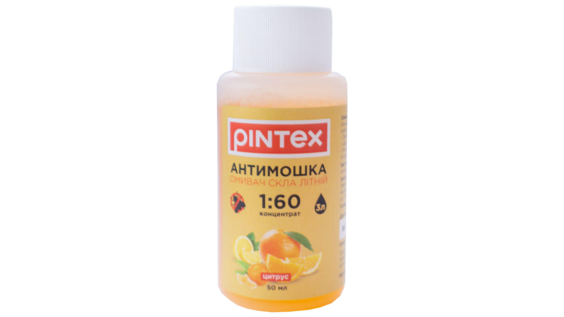 Омыватель стекла антимошка Pintex - 50 мл 1:60 цитрус 3