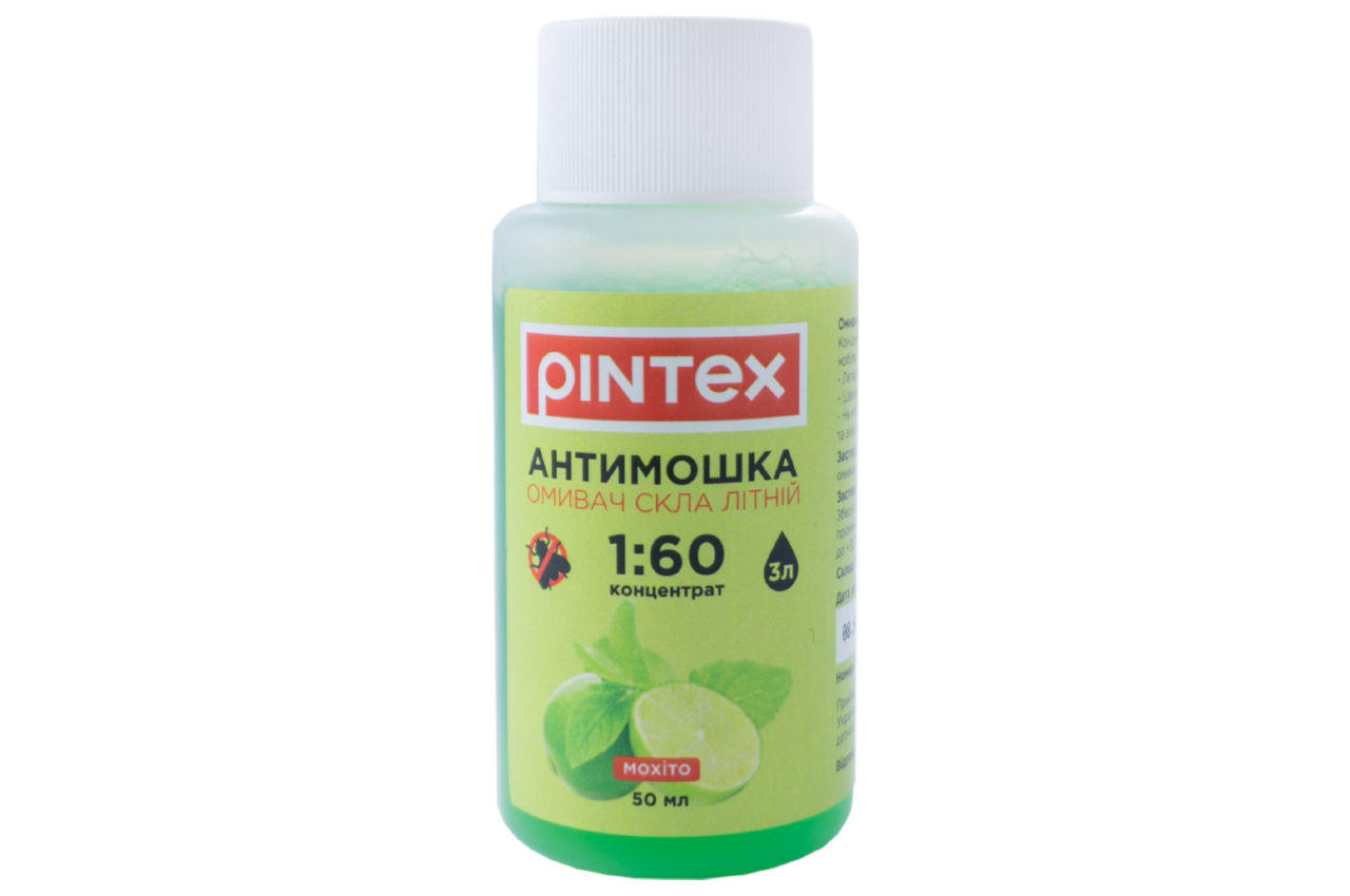 Омыватель стекла антимошка Pintex - 50 мл 1:60 мохито 1