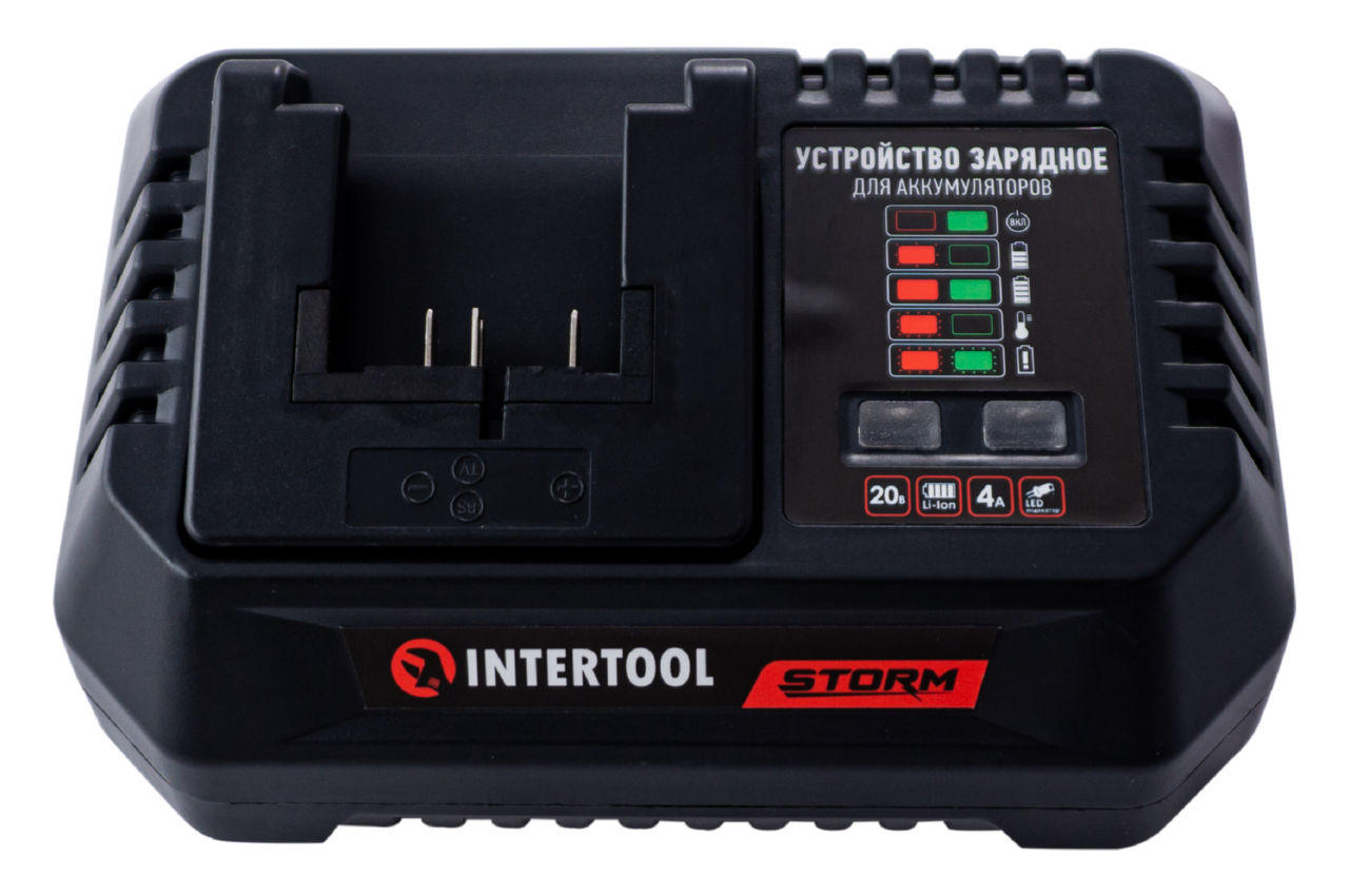 Зарядное устройство для аккумулятора Intertool - 20В x 4Ач Li-Ion Storm 1
