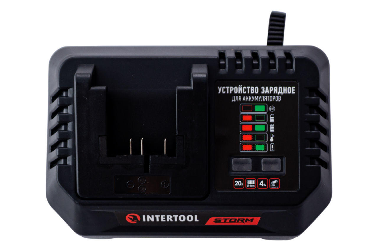 Зарядное устройство для аккумулятора Intertool - 20В x 4Ач Li-Ion Storm 3