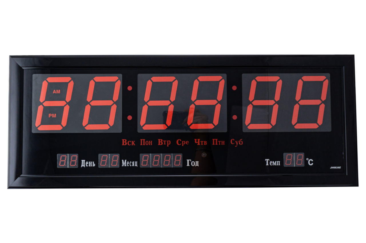 Часы настенные Elite - 680 x 260 мм красные 1