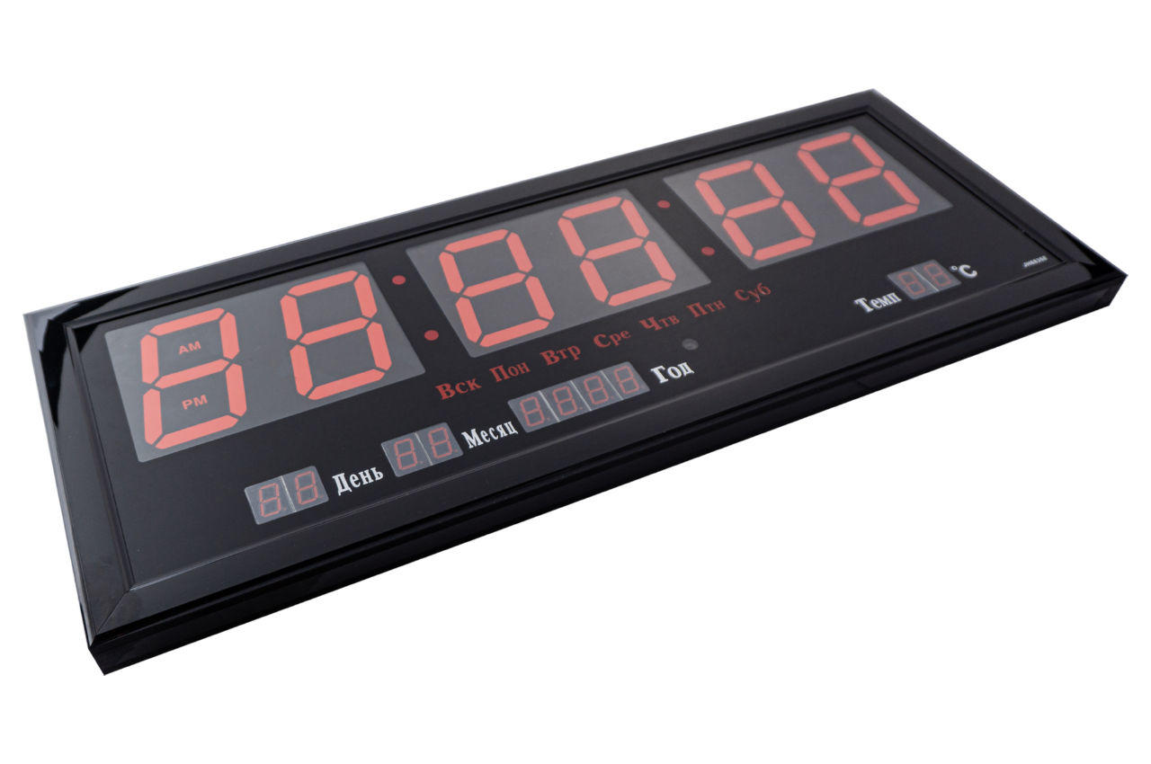 Часы настенные Elite - 680 x 260 мм красные 2
