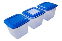 Набор контейнеров Plastic's Craft - 1,5 x 1,5 x 1,5 л квадратных (3 шт.)