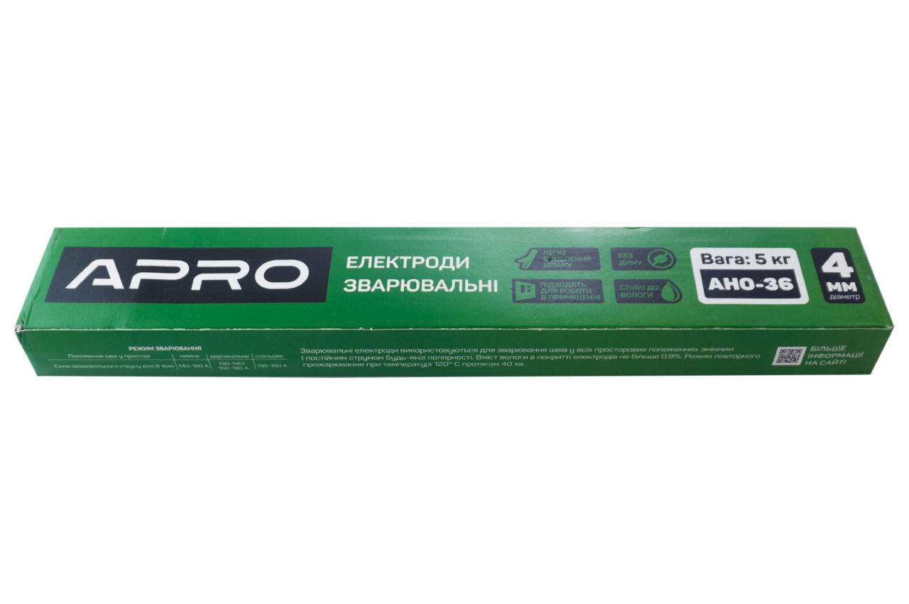 Электроды сварочные Apro - 4 мм x 5 кг АНО-36 1