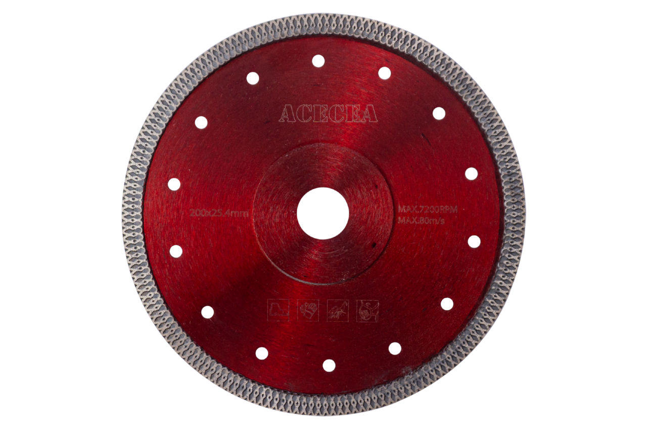 Диск алмазный Рамболд - 200 x 25,4 мм турбо красный 1
