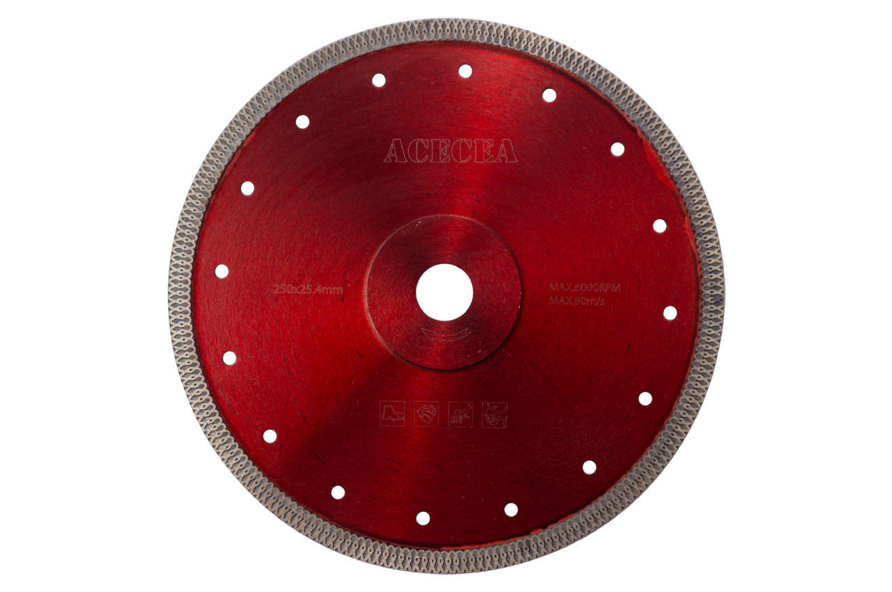 Диск алмазный Рамболд - 250 x 25,4 мм турбо красный 1