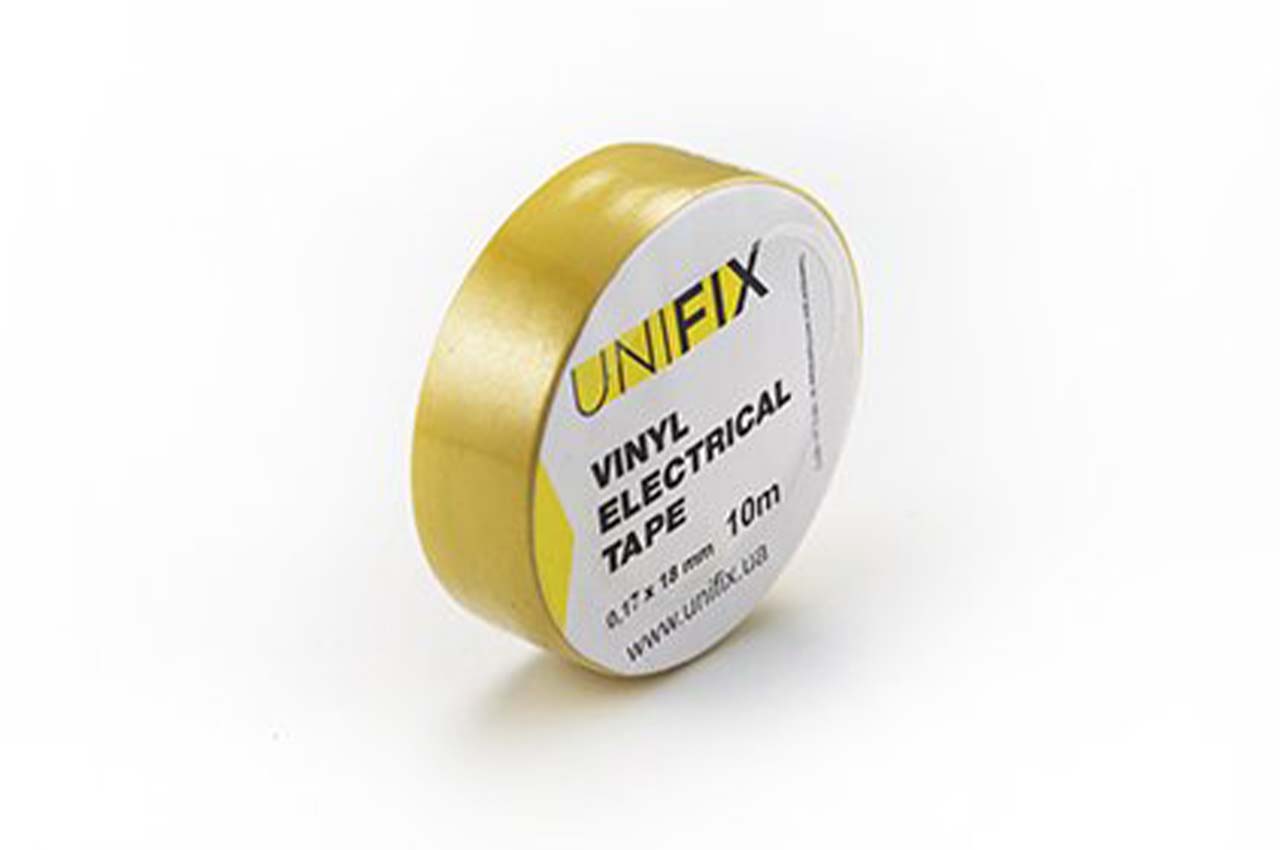 Лента изоляционная Unifix - 18 x 0,17 мм x 20 м желтая 1