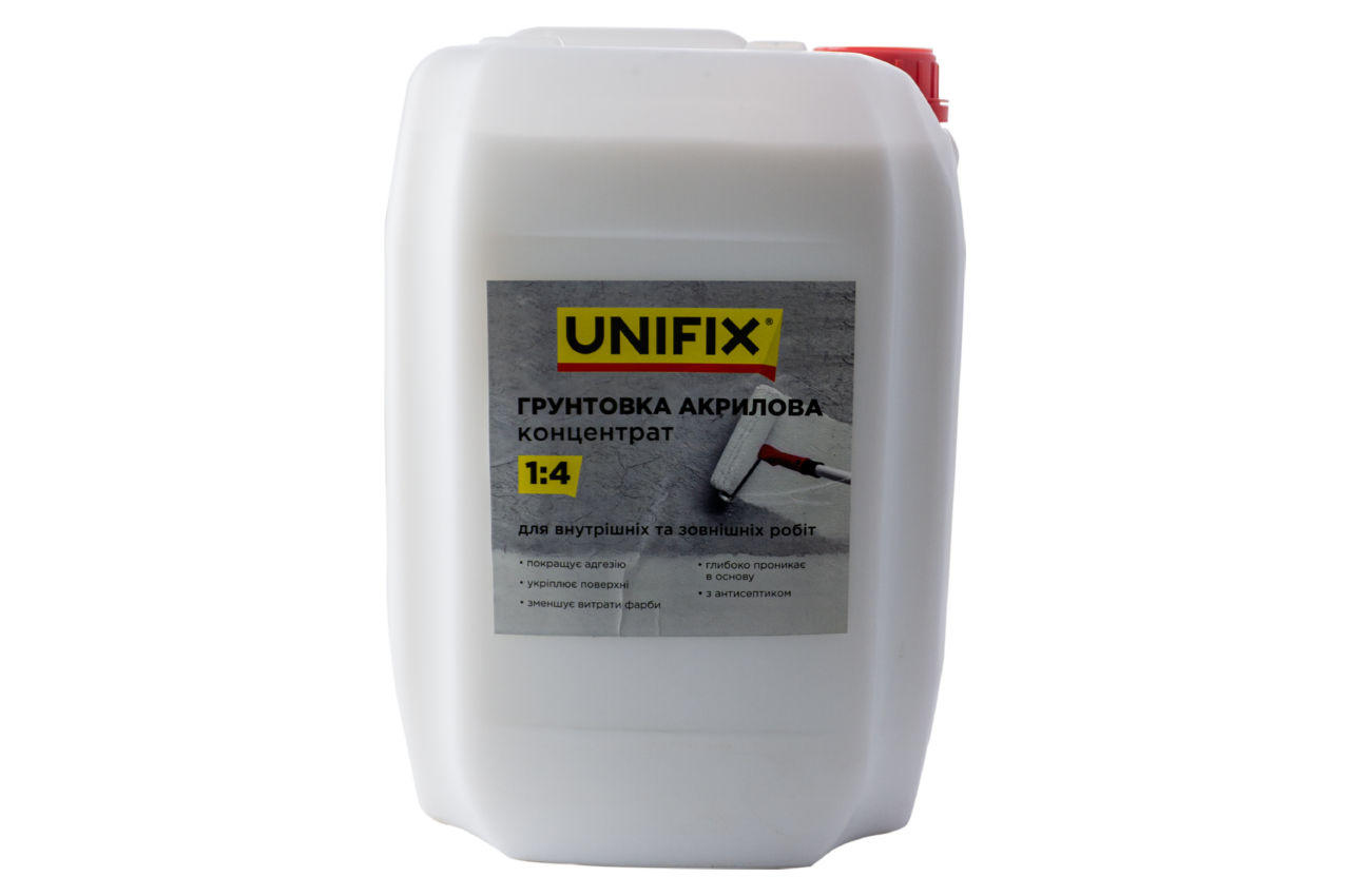 Грунтовка акриловая Unifix - 10 кг x 1:4 концентрат 1