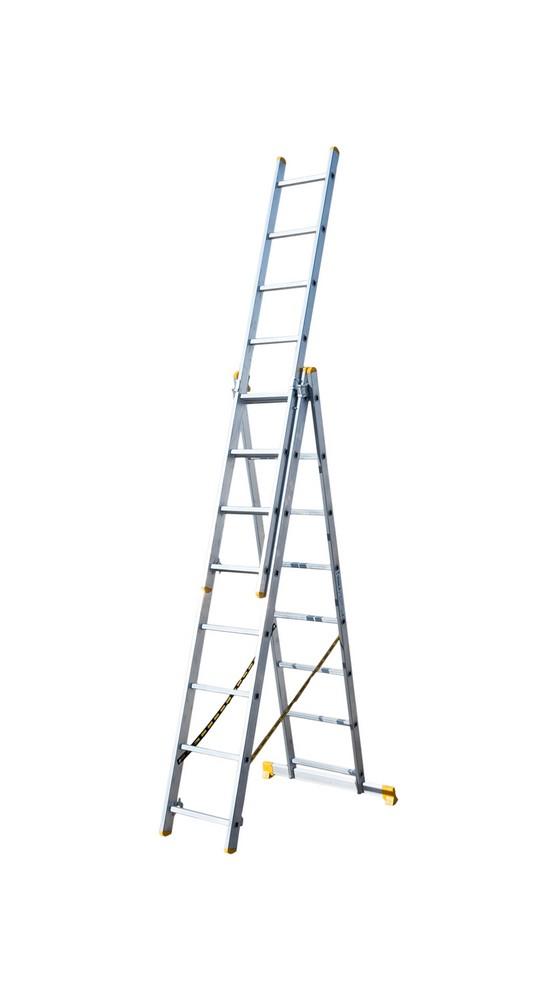 Лестница алюминиевая Mastertool - 3 x 8 ступеней x 5400 мм 1