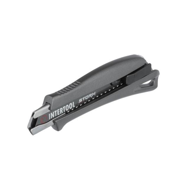 Нож сегментный Intertool-Storm - 18 мм алюминиевый 1