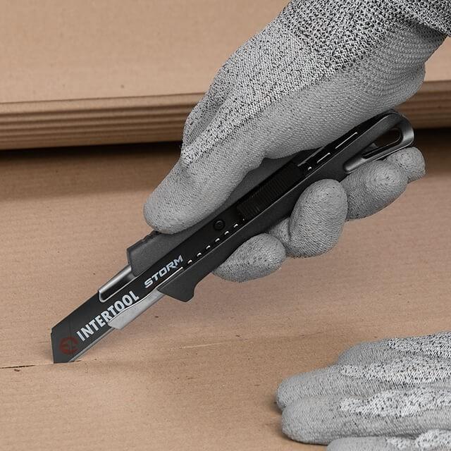 Нож сегментный Intertool-Storm - 18 мм алюминиевый 2