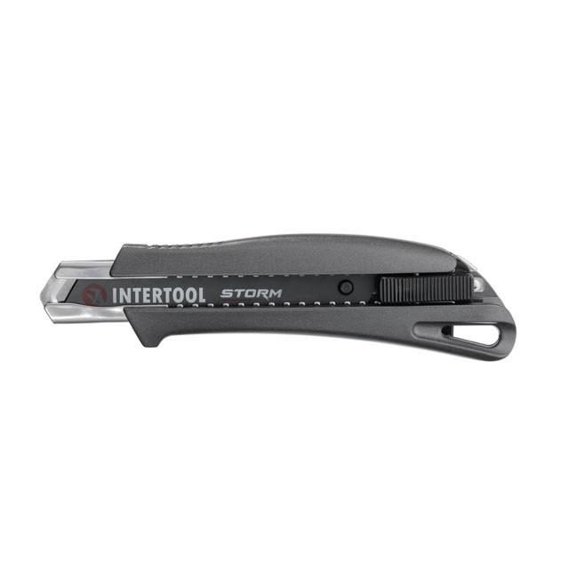 Нож сегментный Intertool-Storm - 18 мм алюминиевый 5