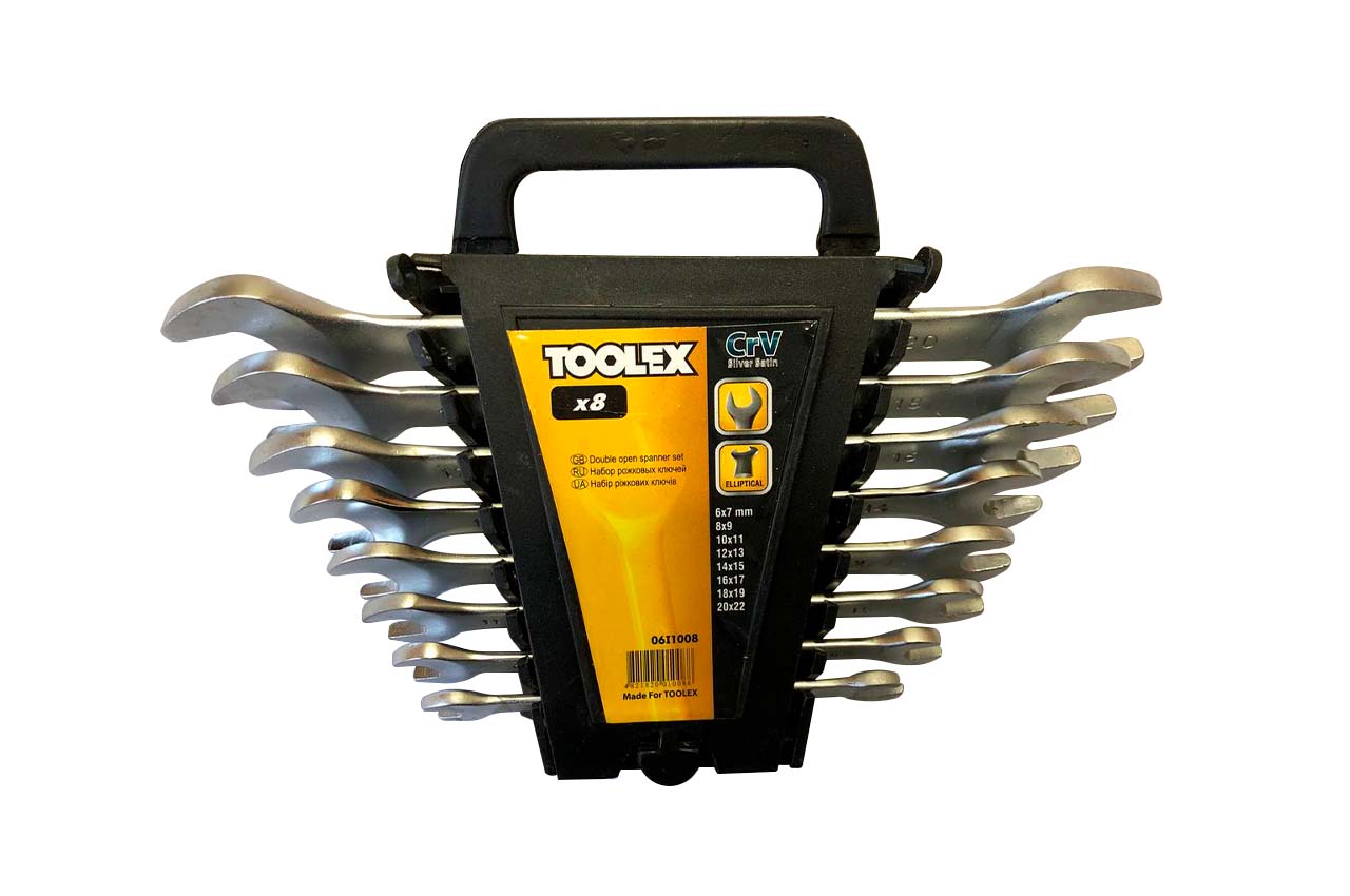 Набор ключей рожковых Toolex - 8шт (6-22мм) 1