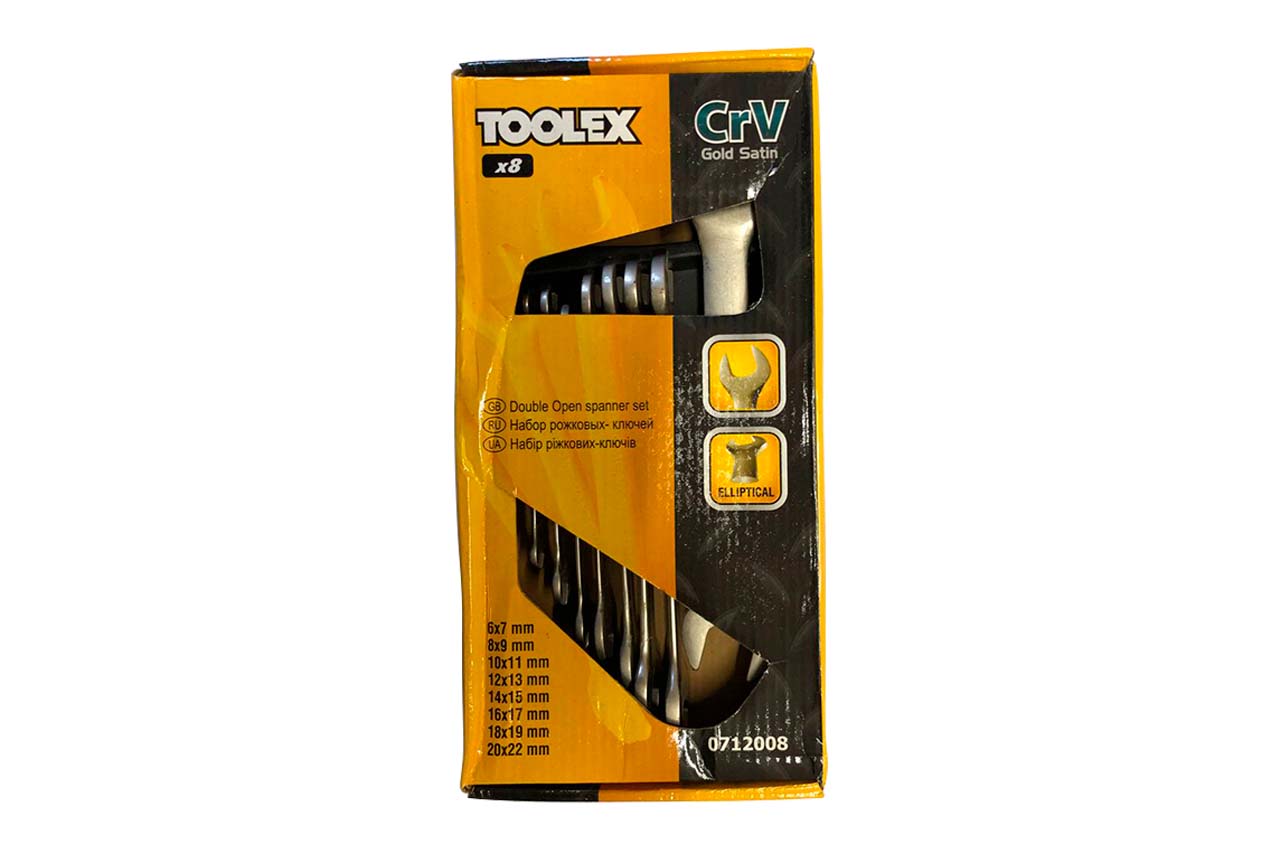 Набор ключей рожковых Toolex - 8шт (6-22мм) 2