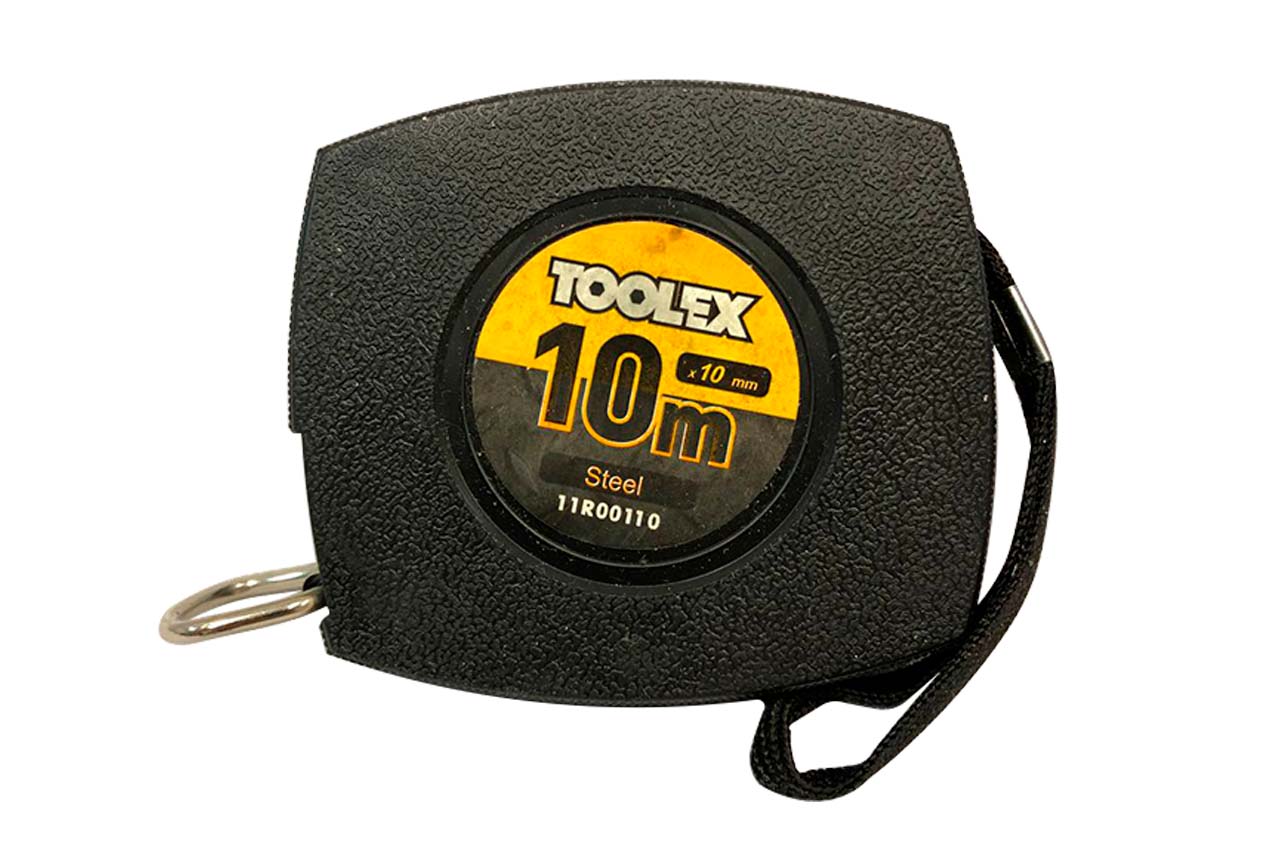 Рулетка Toolex - 10м x 10мм бобина металлическая 1