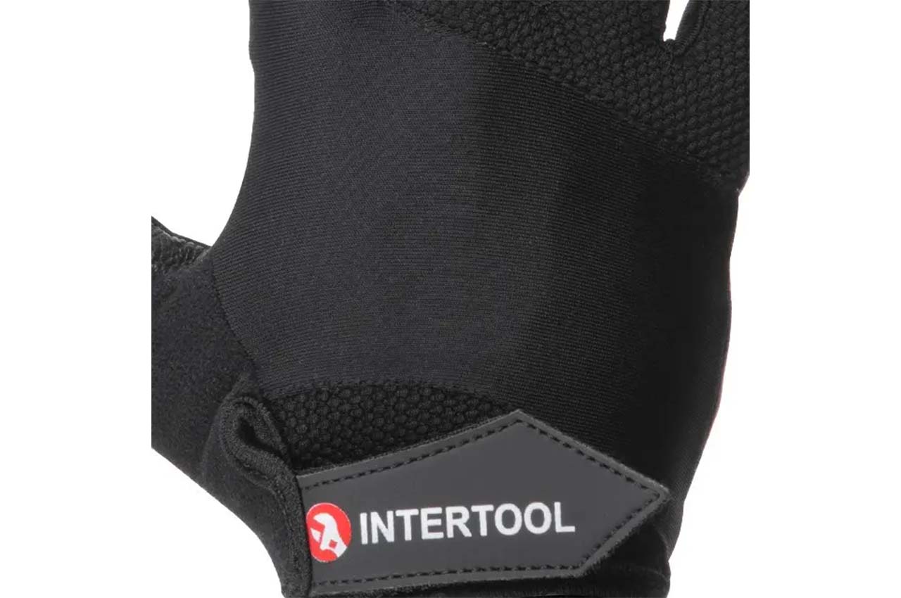 Перчатка Intertool - кожанная гелевые вставки без пальцев 10 2