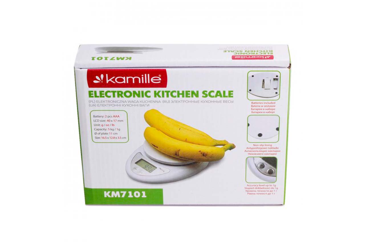 Весы кухонные Kamille - 5кг x 163 x 126мм x 2AAA 5
